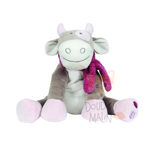  victoria et lucie peluche lola vache gris rose violet 